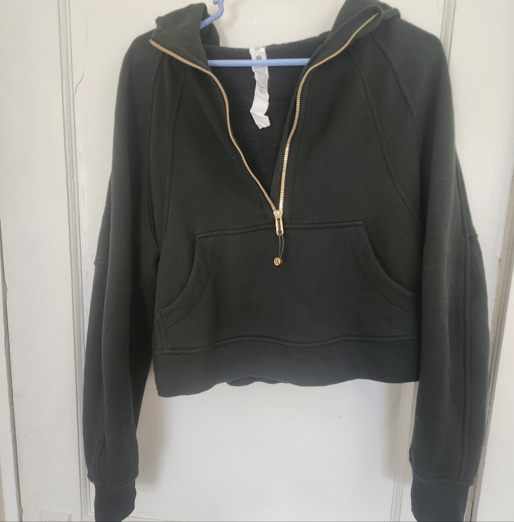 Lululemon Oversized Half Zip Scuba, Dark Green, Size XS/S - Picture 5 of 5